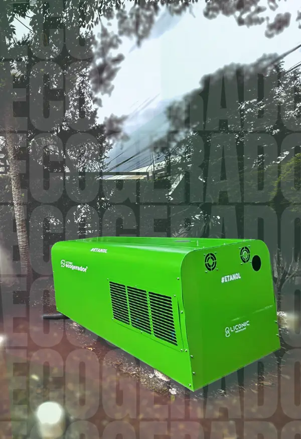 Ecogerador a Etanol Liconic em funcionamento